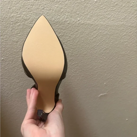 JustFab Cyndal Women’s Black Pointed Toe Ankle Strap Stiletto Heels – Size 7.5 - Picture 4 of 5